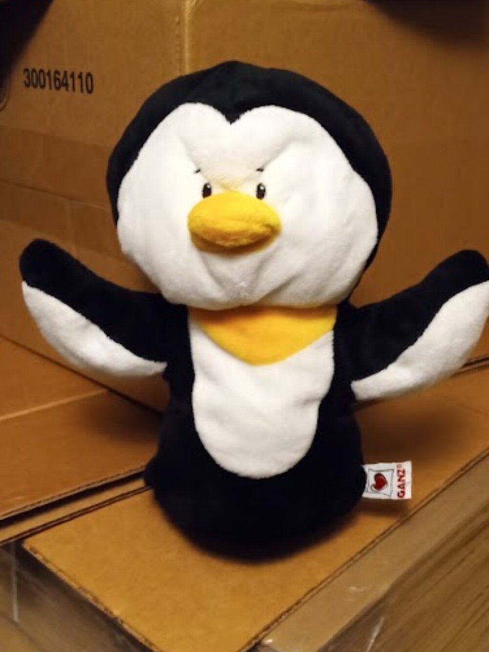 ganz penguin hand puppet like new